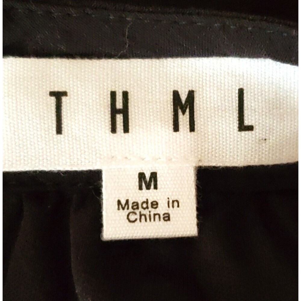 Thml Stitch Fix Vittoria Embroidered A-Line Dress Black Mini Halter Size Medium View 6